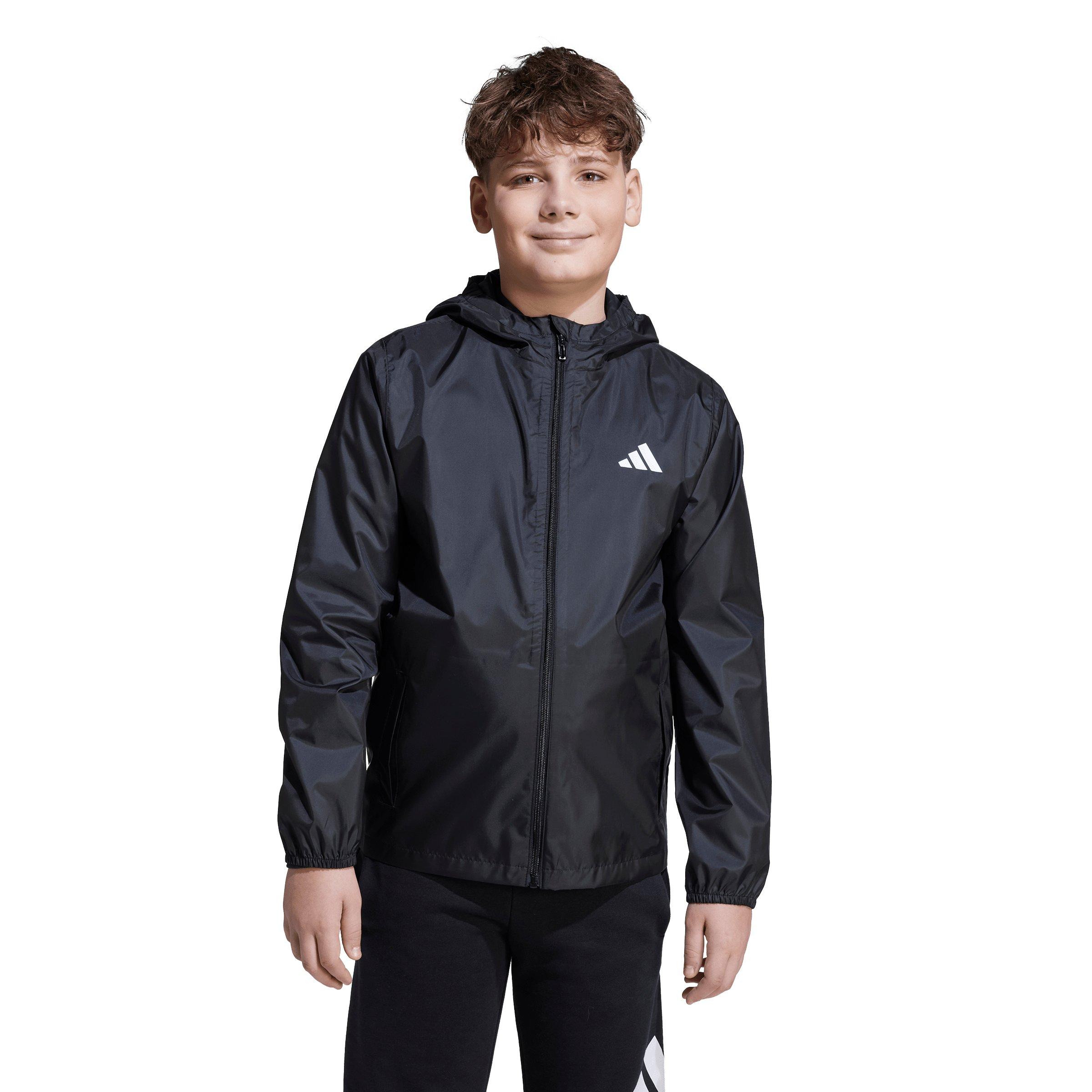 adidas Big Boys' CLIMAPROOF Rain Jacket - Black - BLACK